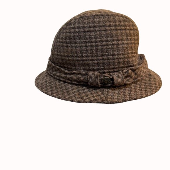 Country Gentleman Trilby Hat Brown Wool Houndstooth Tweed VTG England Grandpacor - Picture 12 of 13